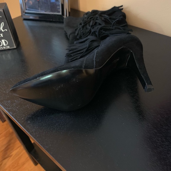 COPY - Black fringe suede boots - Picture 2 of 6